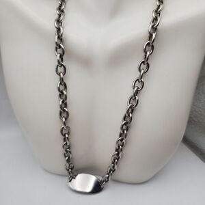 Edforce‎ stainless steel simplistic bar necklace unisex jewelry masculine or fem